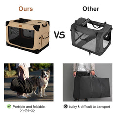 Garnpet soft crate with portable handles for travel