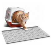 Garoopion cat litter mat under box catches litter for a tidier floor.