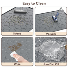 Garoopion easy-clean cat mat ready for quick wipe or vacuum.