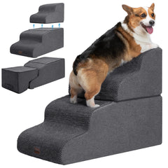 Garpet dog stairs foldable design for easy storage and quick setup