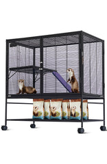Garvee Metal Small Animal Cage with 39L multi-level design for climbing and active play