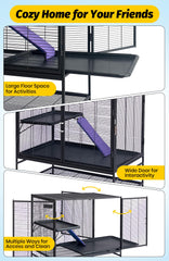 Garvee small animal cage removable tray for easy cleaning