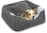 Gasur dog bed with cave cover offers a warm den for small dogs