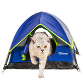 GDanes Blue Cat Tent front view showing cozy cave design for pets