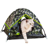 GDanes camouflage cat tent with durable oxford cloth for lasting shelter.