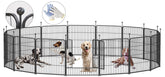GDKASRNY dog playpen with 32-inch height for quick indoor outdoor setup.
