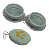 Gdsun collapsible dog bowl 2-in-1, ideal for travel and compact storage.