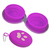 Gdsun collapsible dog bowl purple for compact travel use.