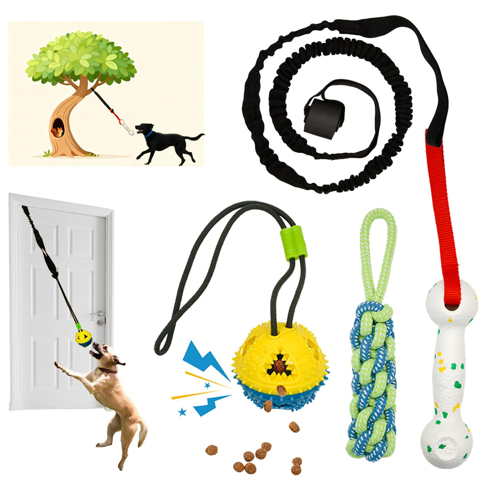 GDuolaPaws interactive tug toy rope assembly for indoor and outdoor self-play