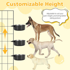 GearRoot adjustable feeding height offers comfortable dining positions for pets.