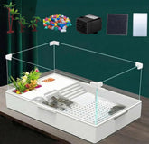 Geegoods turtle tank setup with tool-free assembly for beginners.