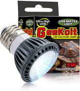 GeeKoit premium UVB desert light 5W β front view, supports basking and calcium metabolism.