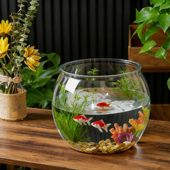 Geelin clear round bowl offers crystal clarity to enjoy every angle of your setup.