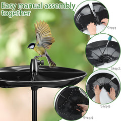 Geelin seed catcher tray fits 1-inch pole feeders for secure outdoor setup.