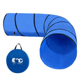 GeerDuo dog agility tunnel 10ft blue for versatile indoor and outdoor training.