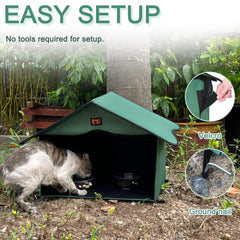 GeerDuo ground spikes stabilize the shelter against wind and movement.