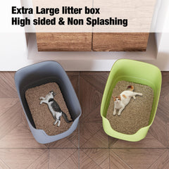 Gefryco Jumbo Cat Litter Box with high sides to prevent litter scatter.