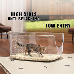 Gefryco one-piece litter box design with no gaps for easier cleaning.
