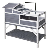 GEGURI tortoise habitat exterior view highlighting durable fir wood and weather-resistant finish.