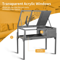 GEGURI tortoise habitat three sided observation window for clear viewing