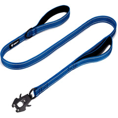 GEIT heavy-duty dog leash with dual padded handles for comfortable grip during walks.