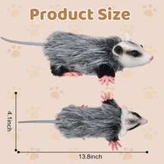Gemscream opossum dog toy head view with triple squeakers for engaging sessions