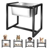 Generic adjustable height dog water bowl stand at 8 inches supports ergonomic feeding