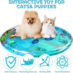 Generic Aqua Cats Water Mat uses durable PVC for daily use
