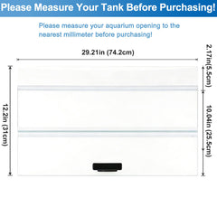 Generic aquarium lid with handle for easy feeding access