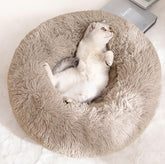 Generic cat bed donut front view shows cozy nesting for indoor cats.