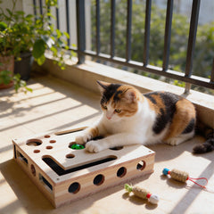 Generic cat nail file enrichment box with sandpaper inside for gentle, stress-free nail filing.