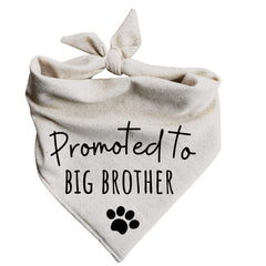 Generic Dog Bandana worn by a dog for a pregnancy announcement photo.