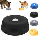 Generic dog lick bowl with ball promotes slower eating and calmer meals.