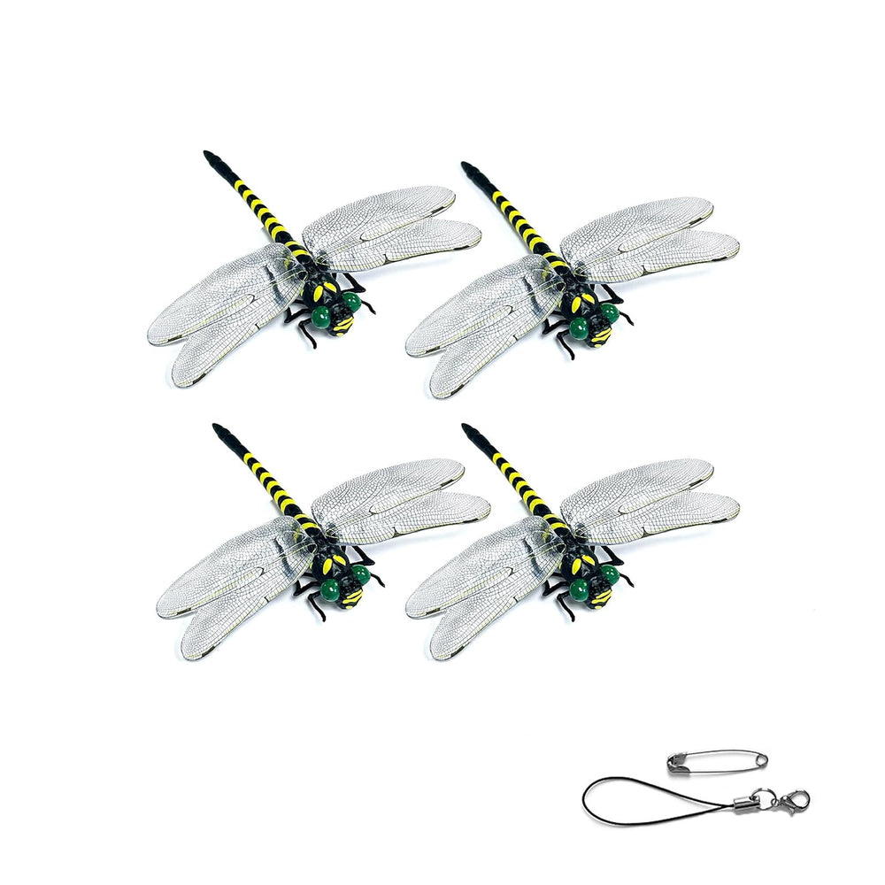 Generic dragonfly clip front view highlights lifelike wings for outdoor decor.