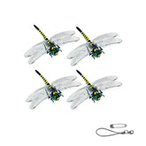 Generic dragonfly clip front view highlights lifelike wings for outdoor decor.