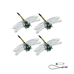Generic dragonfly clip front view highlights lifelike wings for outdoor decor.