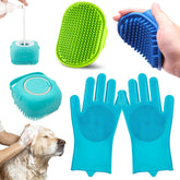 Generic Enmaipet 4-in-1 dog grooming brush with ergonomic design for comfortable bathing sessions.
