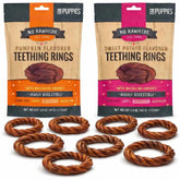 Generic No Rawhide Puppy Teething Rings front view, a gentle chew for teething puppies.