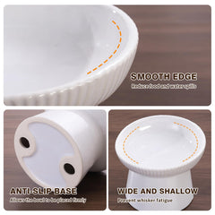 Generic non-slip base keeps the cat bowl steady on any surface.