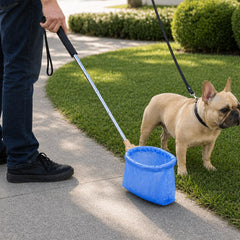 Generic Pooper Scooper extendable handle to reduce bending during walks.