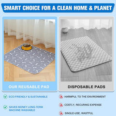 Generic Puppy Pads showing waterproof backing to prevent leaks.
