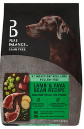 Generic Pure Balance bag featuring real lamb and fava bean formula for balanced nutrition