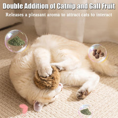 Generic Rabbit Fur Ball Cat Toy catnip infusion detail boosts playful engagement