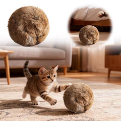 Generic Rabbit Fur Ball Cat Toy washable soft fur for easy cleaning