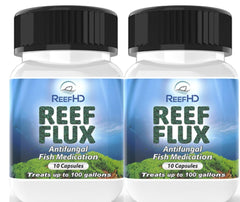 Generic ReefFlux bottle pour treats fungal infection in reef aquariums.