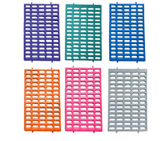 Generic Saguaro Acres resting mat in pink protects tiny paws on wire floors.