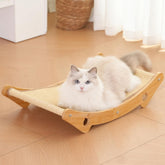 Generic Sisal Cat Scratcher Bed with natural wood frame for durable indoor use