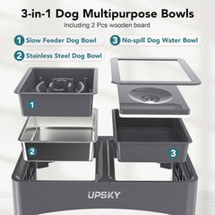 Generic slow-feeder dog bowl with oval ridge slows eating for easier mealtimes.