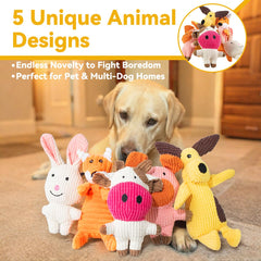 Generic Squeaky Plush Dog Toy Rabbit for curious, engaging play.