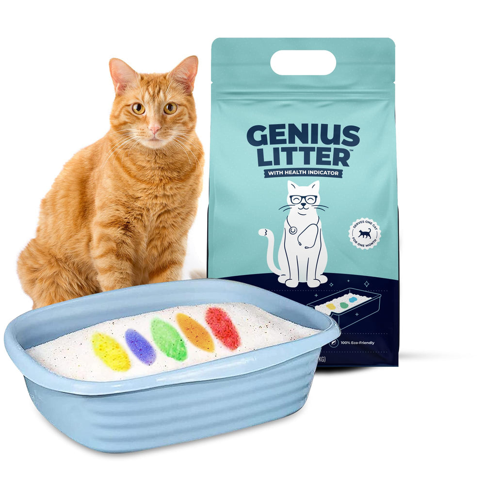 Genius Litter health indicator color change signals potential urinary changes for proactive pet care.